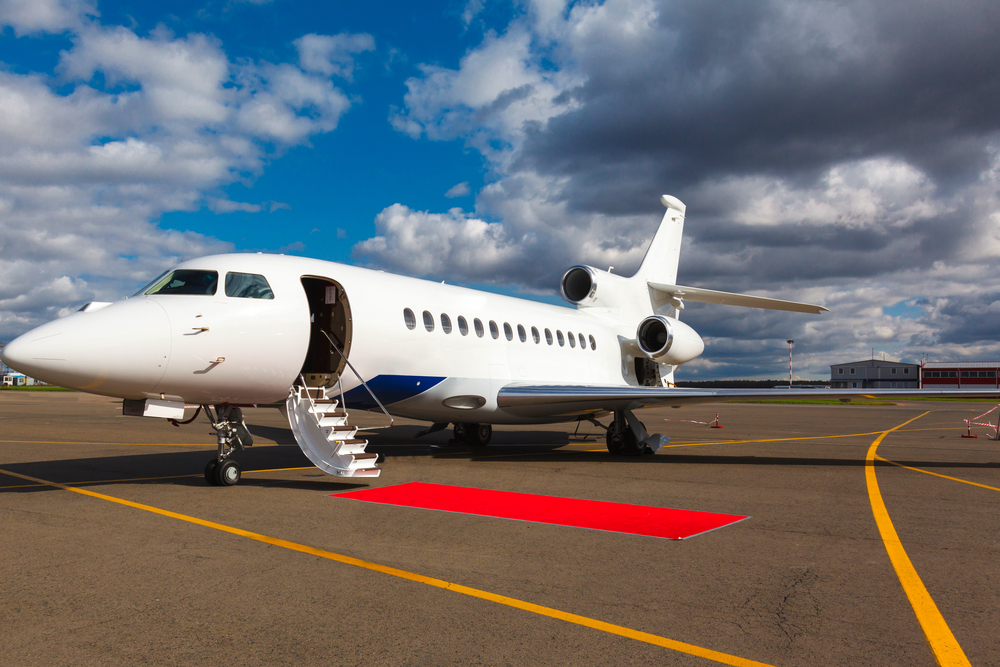 Private jet red carpet shutterstock 120431455